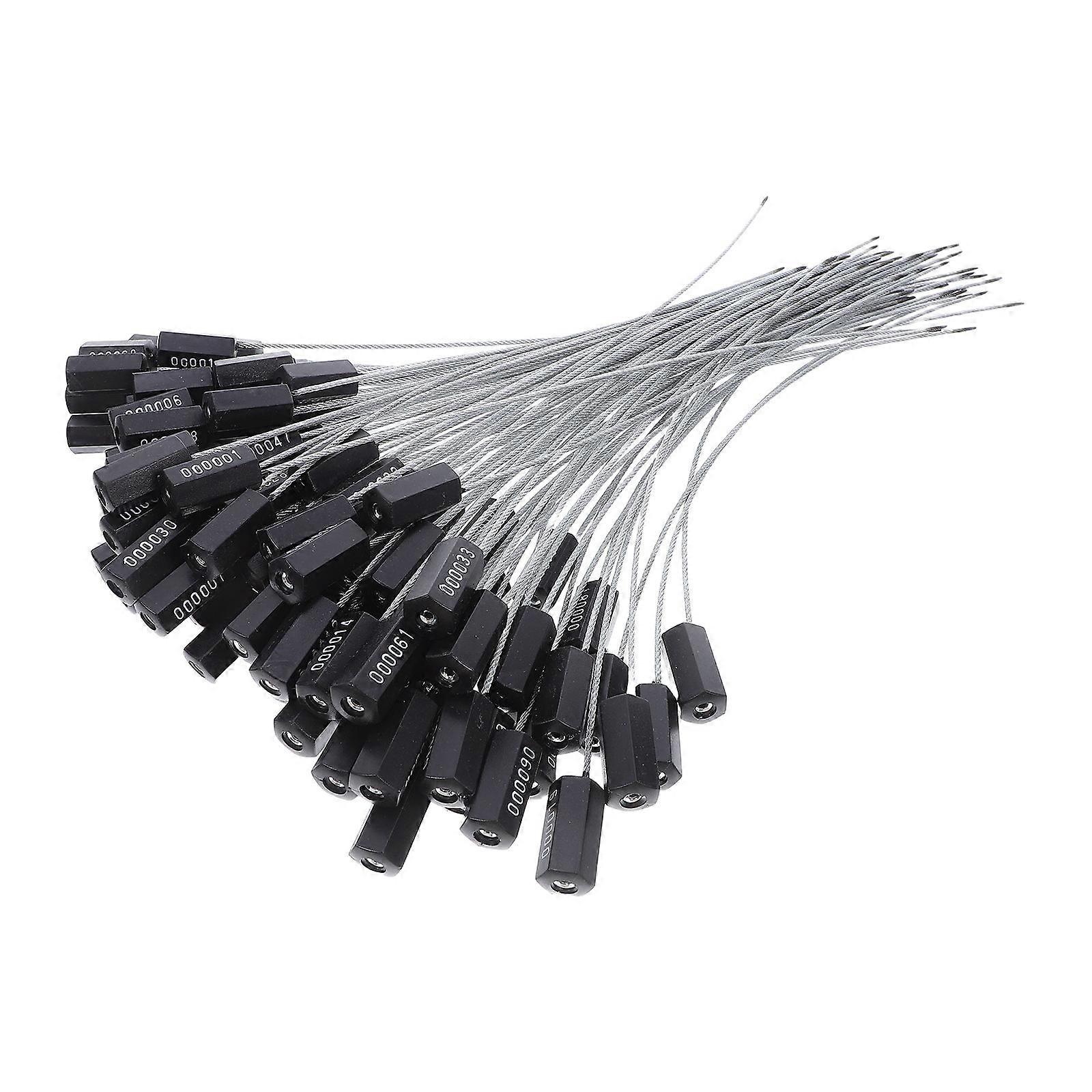 Truck Trailer Seal 100Pcs Steel Security Cable Wire Pull Tie Tags