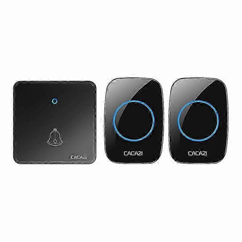 Large Button Wireless Digital Remote Control Doorbell, 86 Type Home Doorbell with One-To-Two Pager Function