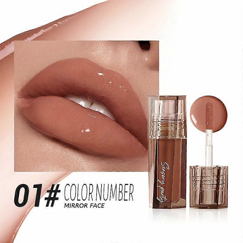6-Color Moisturizing Mirror Effect Lip Gloss  Lip Glaze, Refreshing Non Greasy Texture, Glossy Long Lasting Liquid Lipstick