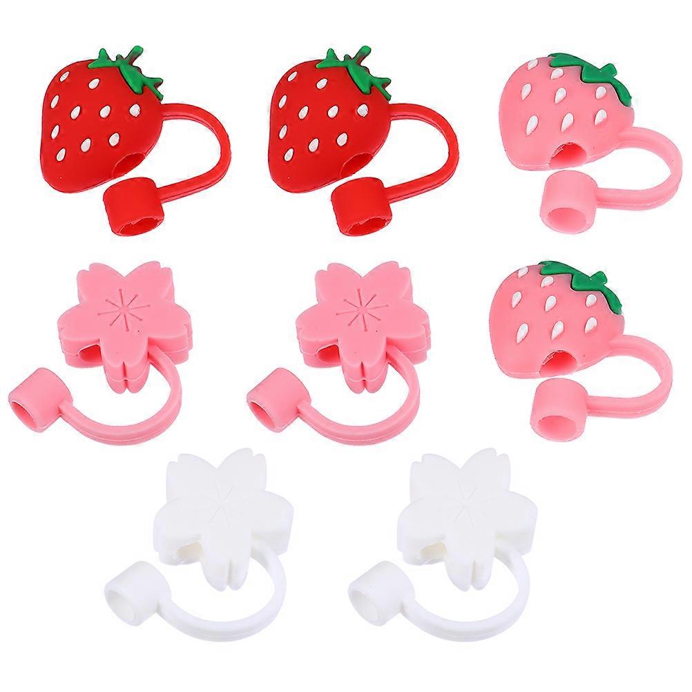 Reusable Straw Tip Covers Heat Resistance For Cups 8Pcs