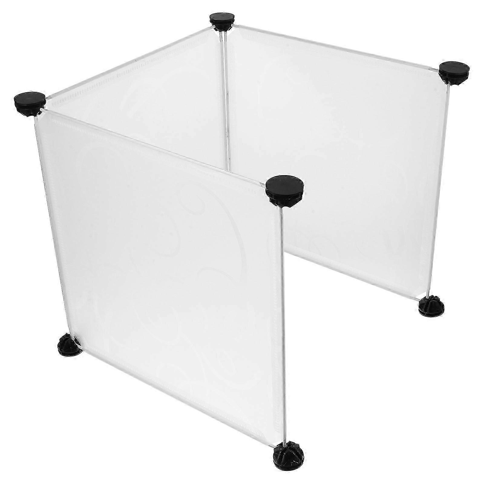 3pcs Cat Litter Box Enclosure Splash Guard Litter Shield High Sided Protection with 8 Buckles for Open Top Litter Boxes