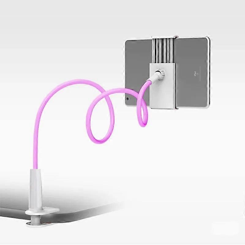Mobile Phone Clip on Stand Holder with Grip Flexible Long Arm Gooseneck Tablet Lazy Bracket Mount Clamp for 4-11 inches Device