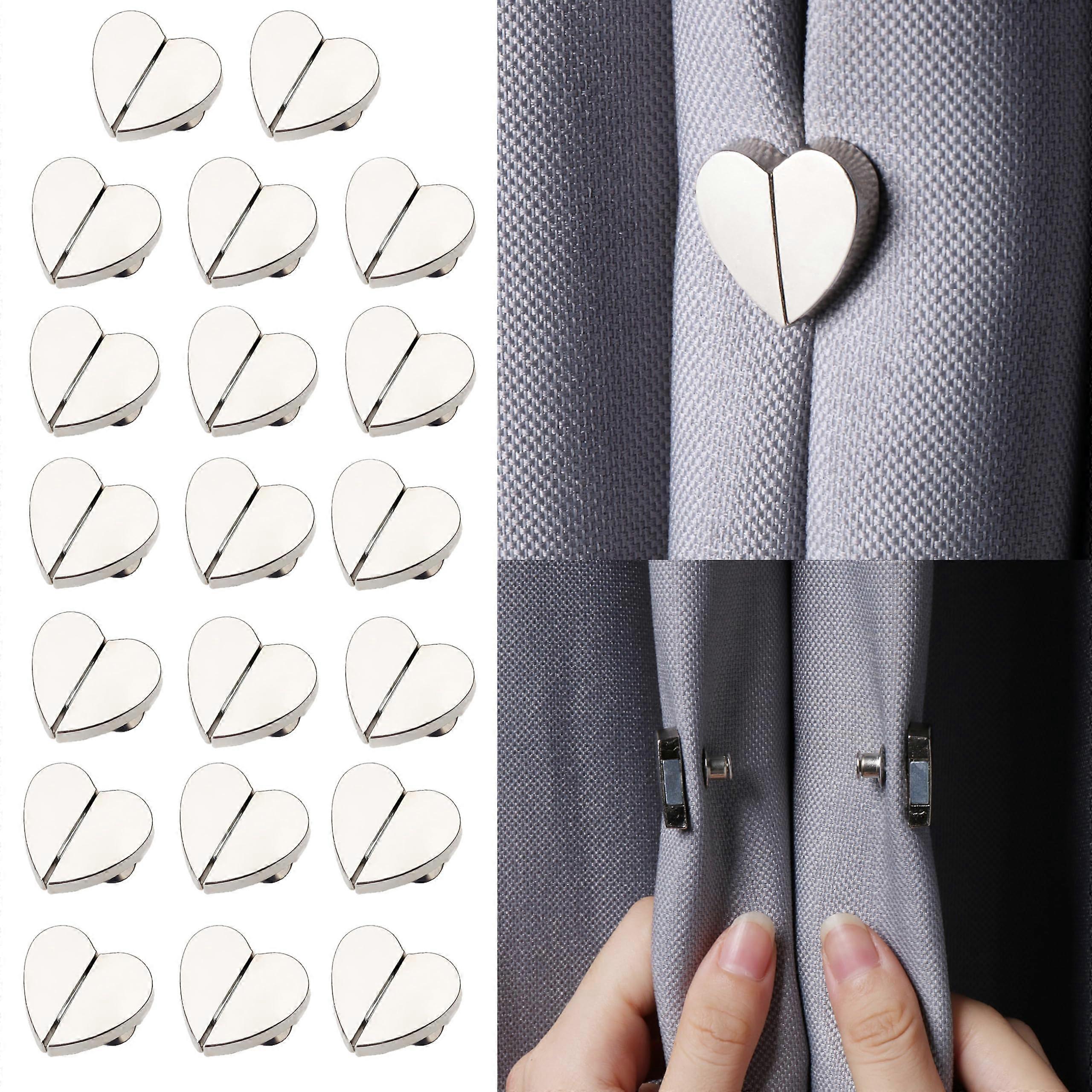 20 Pairs Magnetic Curtain Clips Strong Double Sided Holders for Light Leak Prevention Rustproof