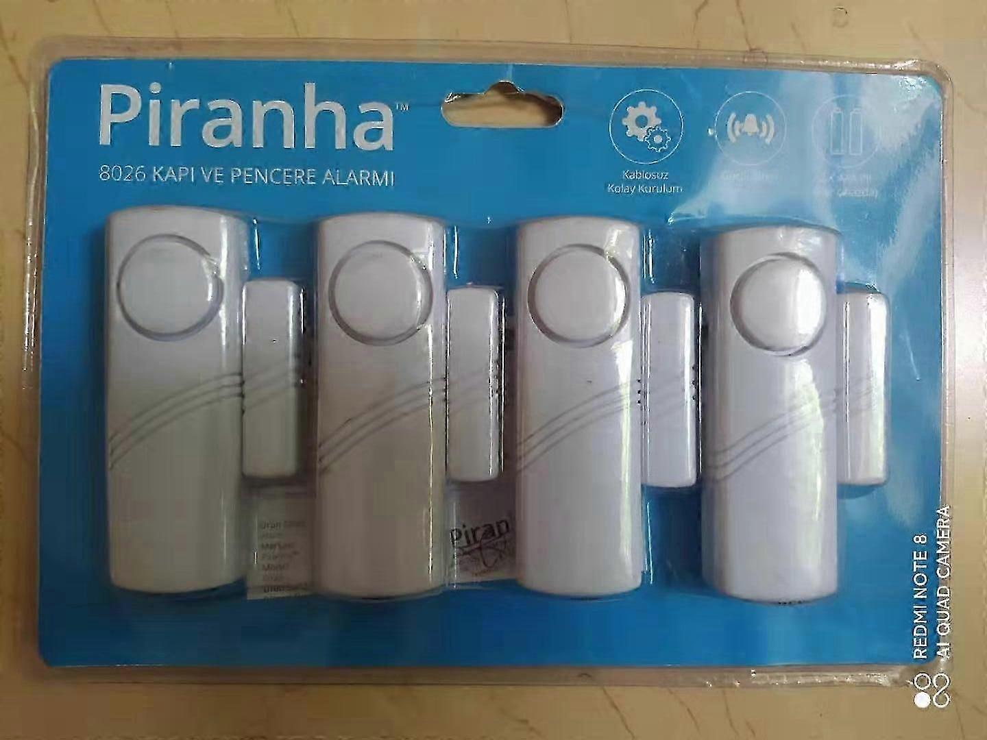 4-Piece Battery-Powered Door Window Alarm Set-JJ