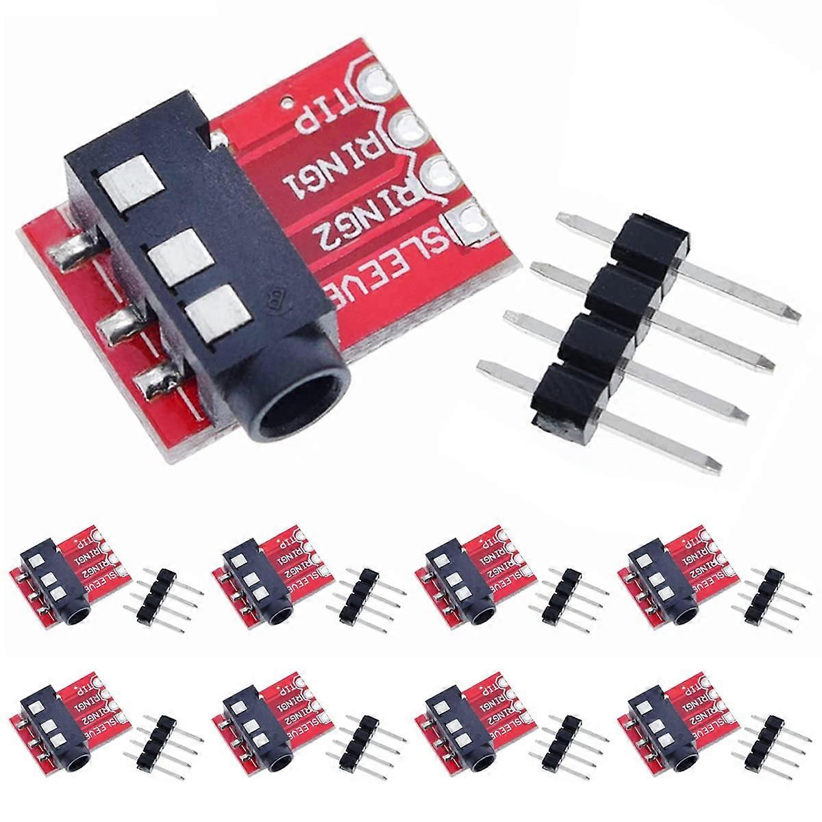 TRRS 3.5mm Audio Jack Breakout Board 10Pack Arduino Compatible Headphone Video MP3 Socket Module