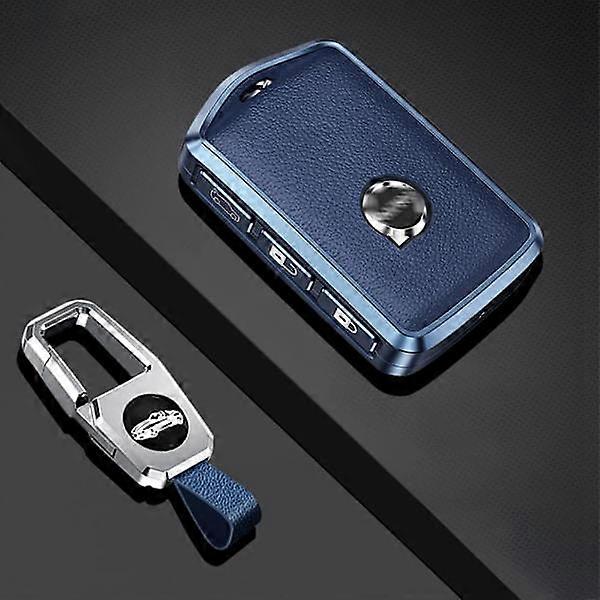 Fits Volvo Smart Car Key Case (Blue), Protective Case with Key Ring