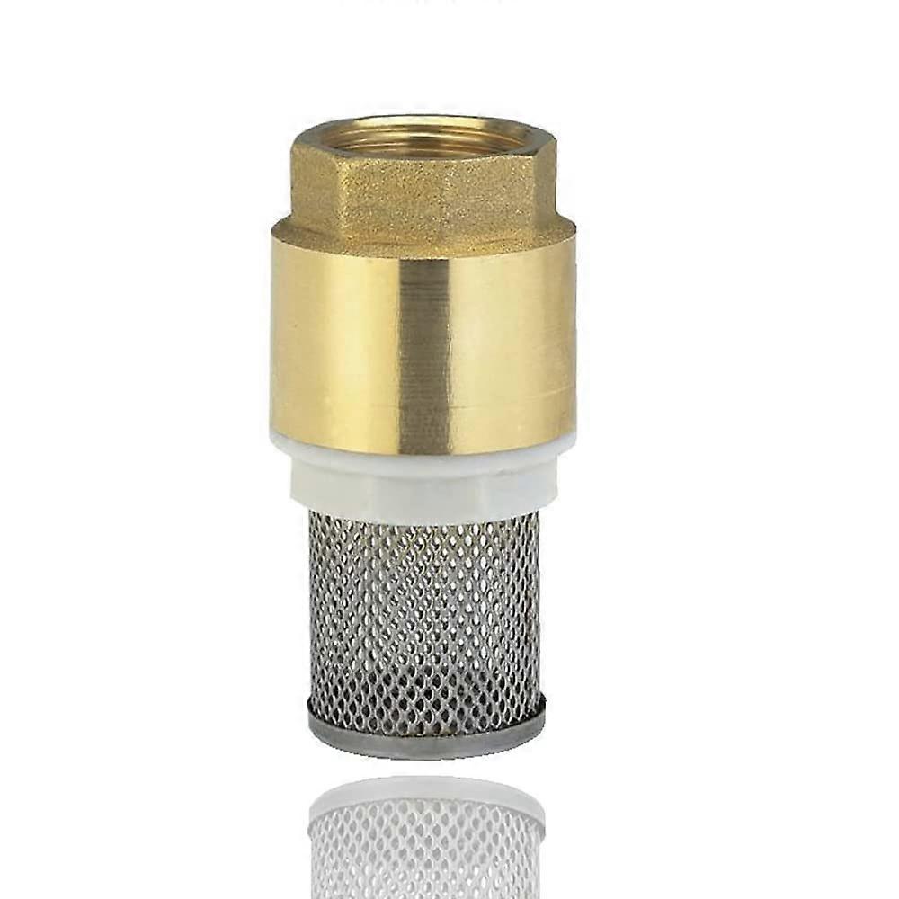 Brass Foot Valve with Filter DN15 1/2 inch Pump Check Valve for Suction Line and Debris Filtering
