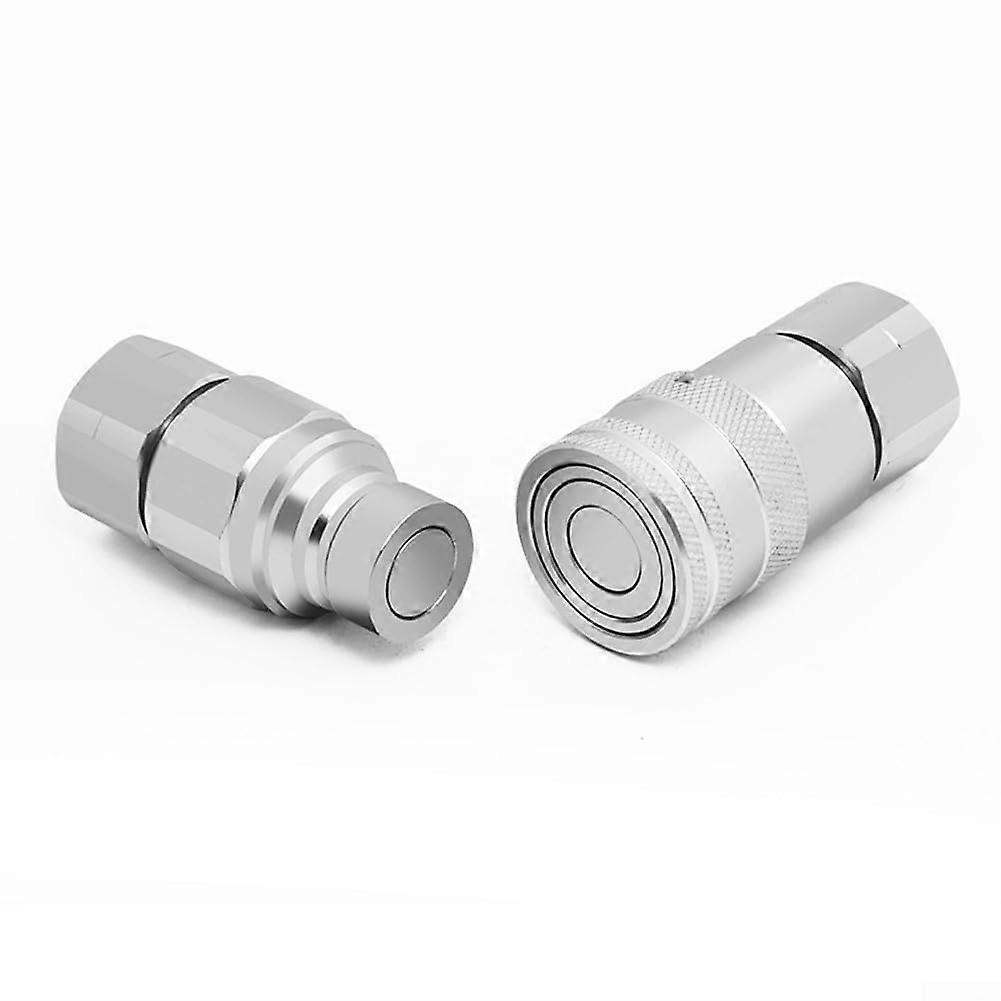 Flat Face Hydraulic Connectors Set BSP to NPT Compatible, 12 in, LeakProof, Performance