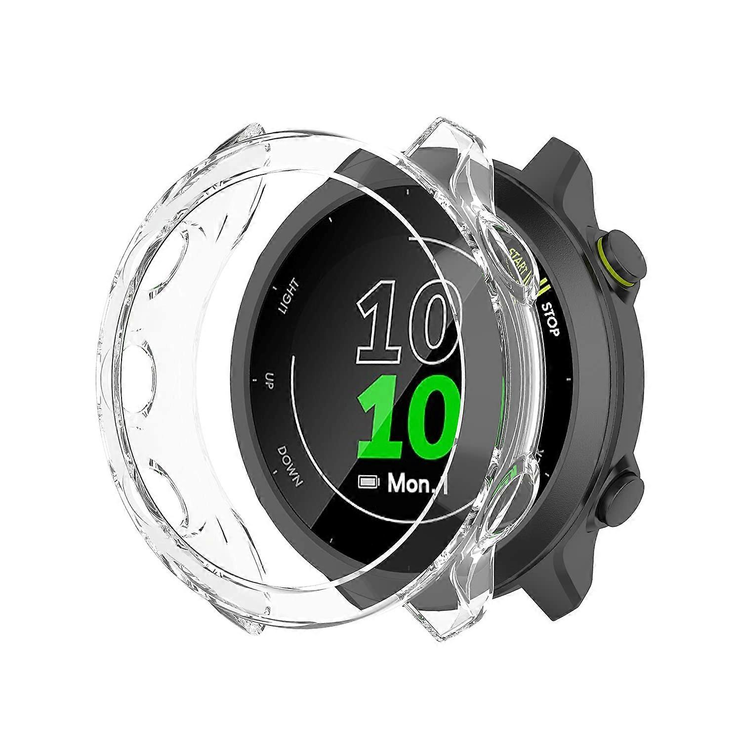 Clear TPU Case Scratch Resistant Protective Cover with Precise Access for Garmin Forerunner 55 and 158