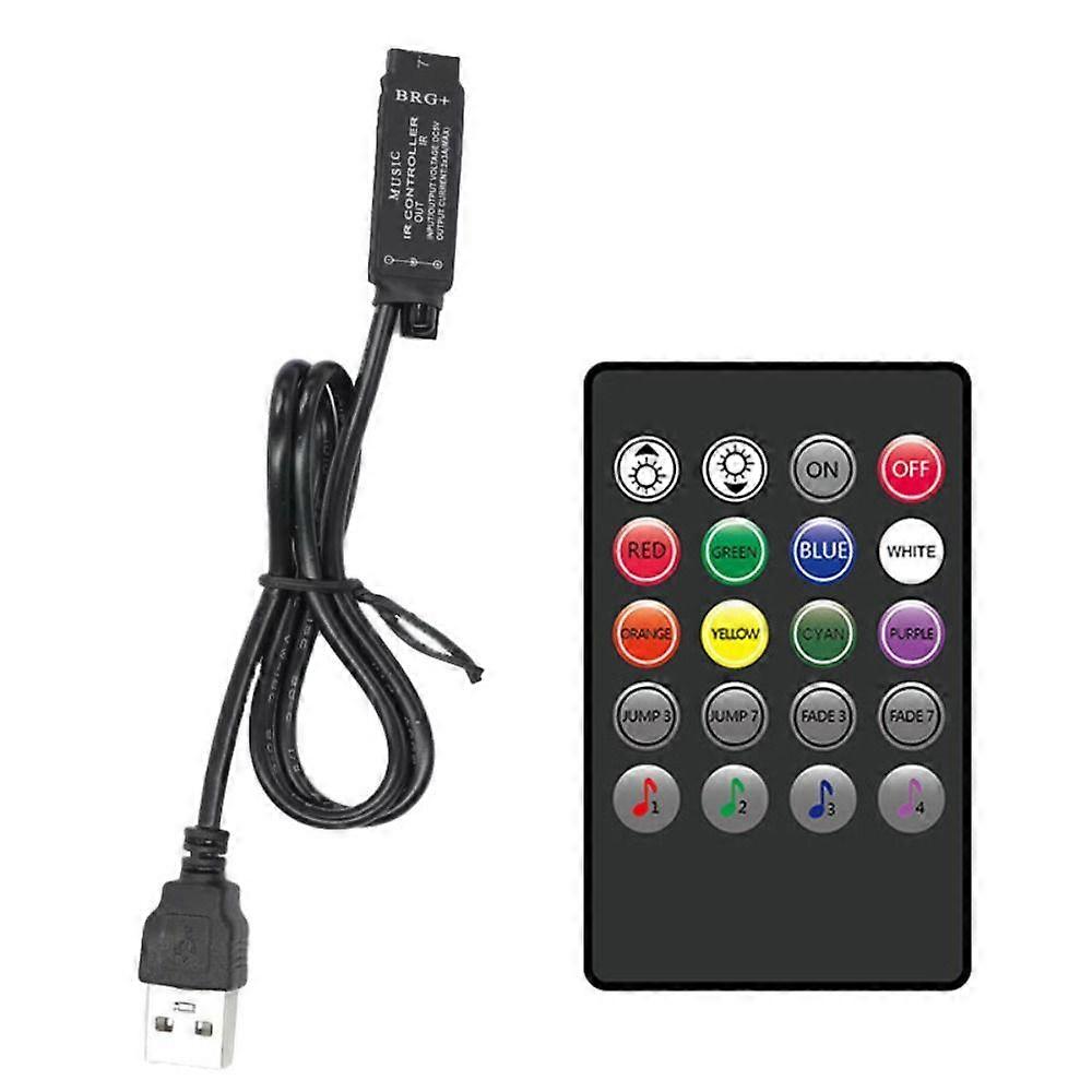 5V RGB Controller IR Wireless Light Dimmer New Music RGB Controler  for Led Lights Strips