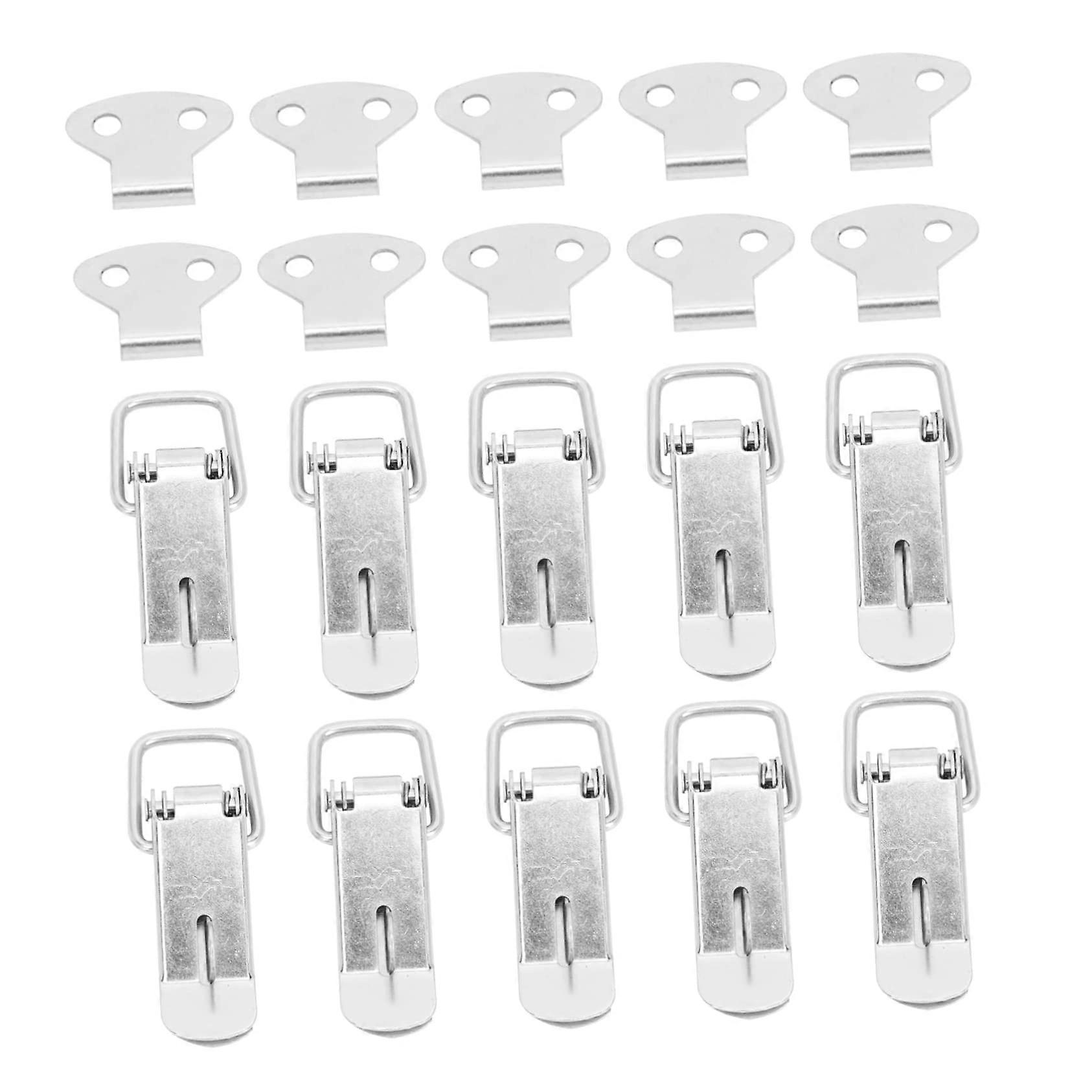10pcs Heavy Duty Steel Toggle Latch with Lock for Cabinet and Box, Impact Resistant, Easy Install