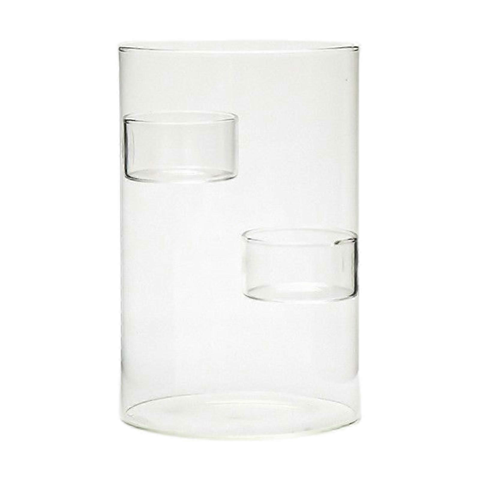 Glass Candle Holder Decorative Elegant Creative Windproof Clear for Tea Light