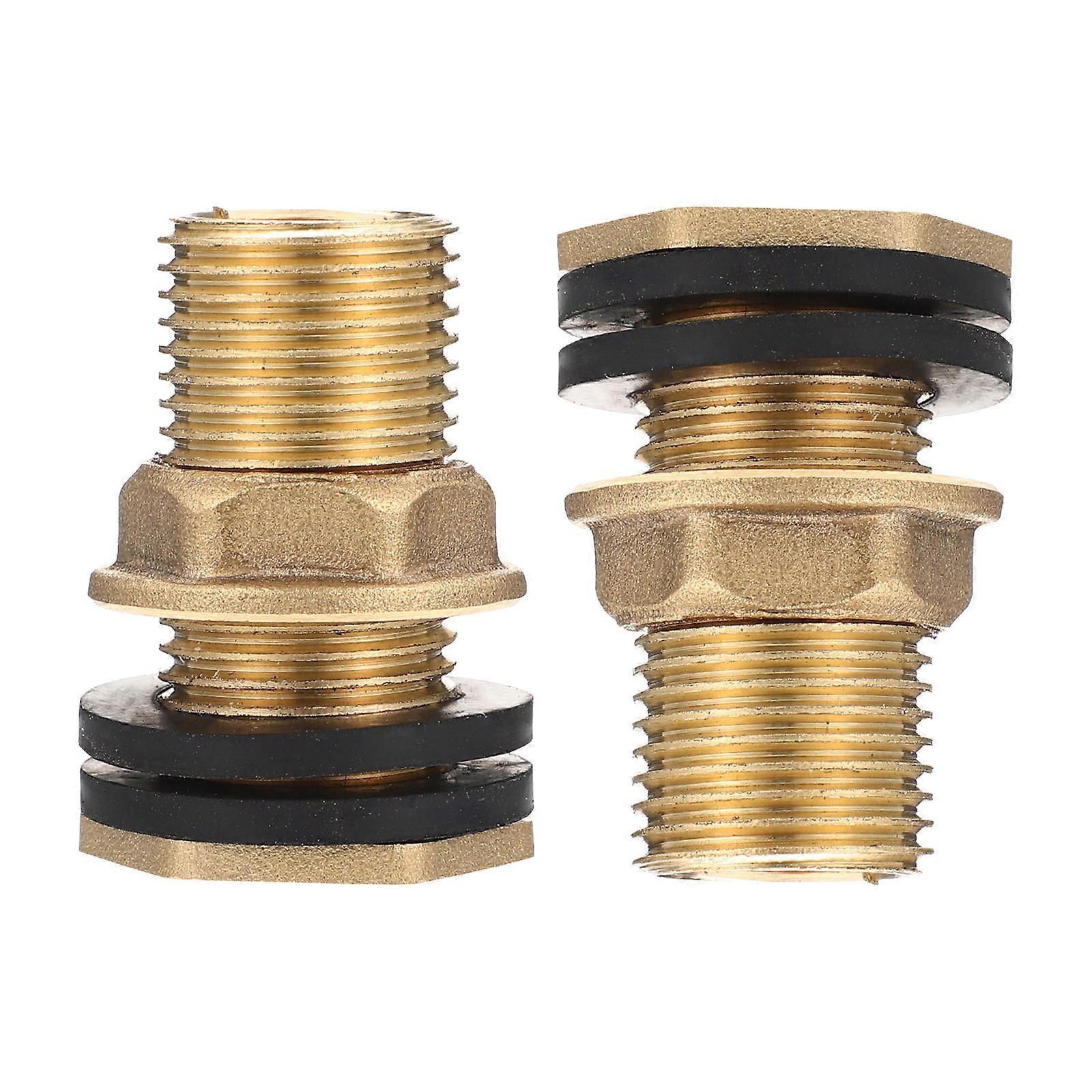 10Pcs Bulkhead Fitting Brass Tank Adapter for Water
