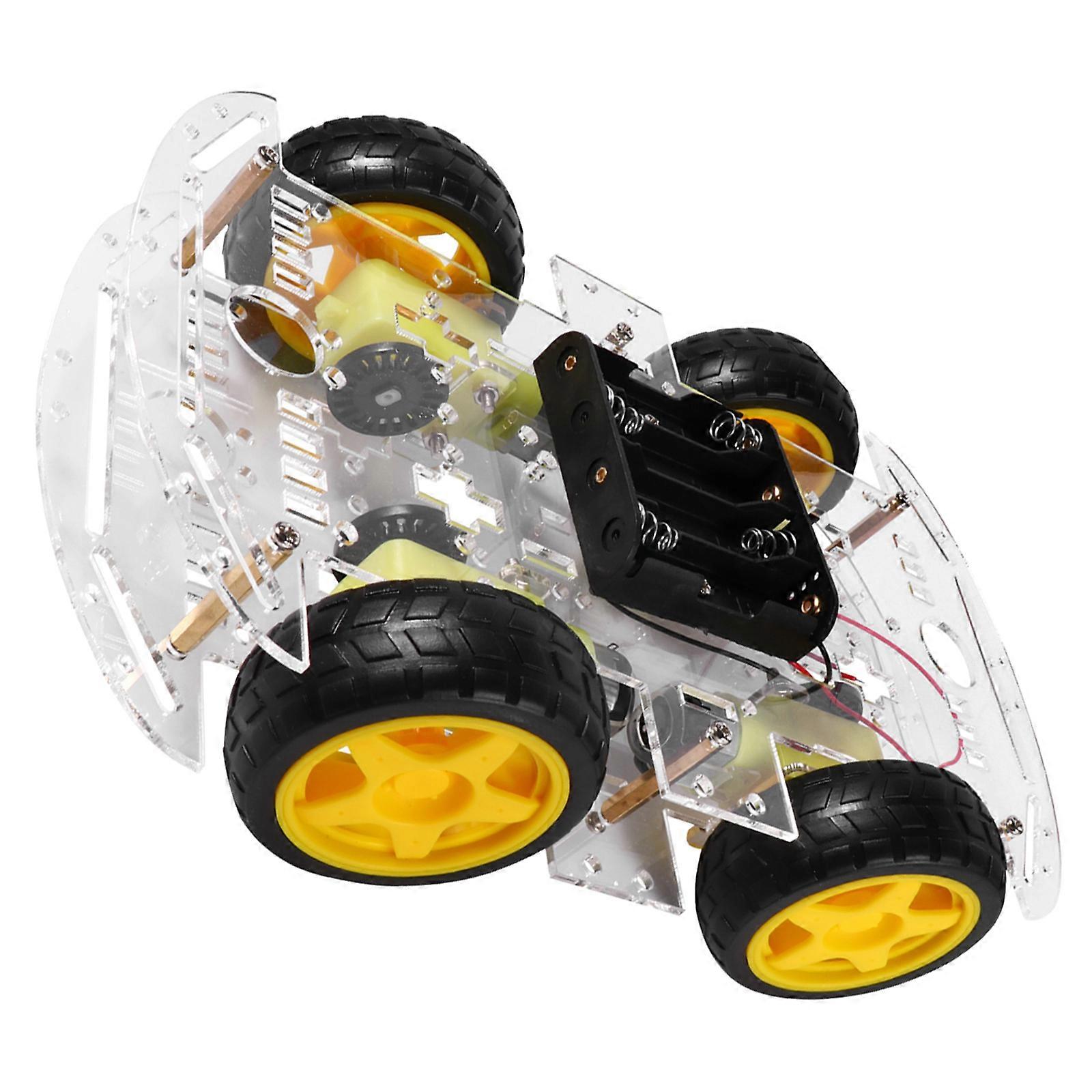 Self Assembly Chassis DIY Robot Kit with Encoder Wheels and Battery Box