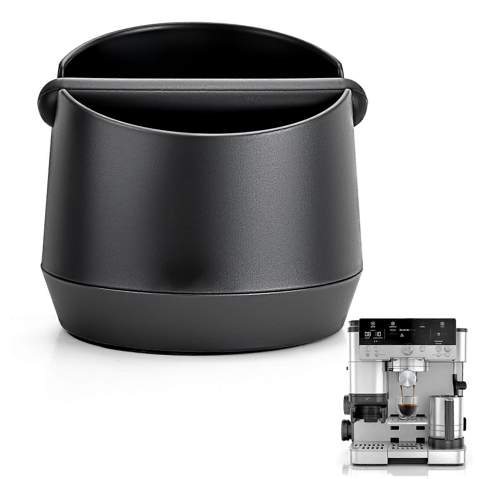 Large Capacity Mess Coffee Grounds Container with Easy Rod Removal, Espresso Knock Box for Ninja