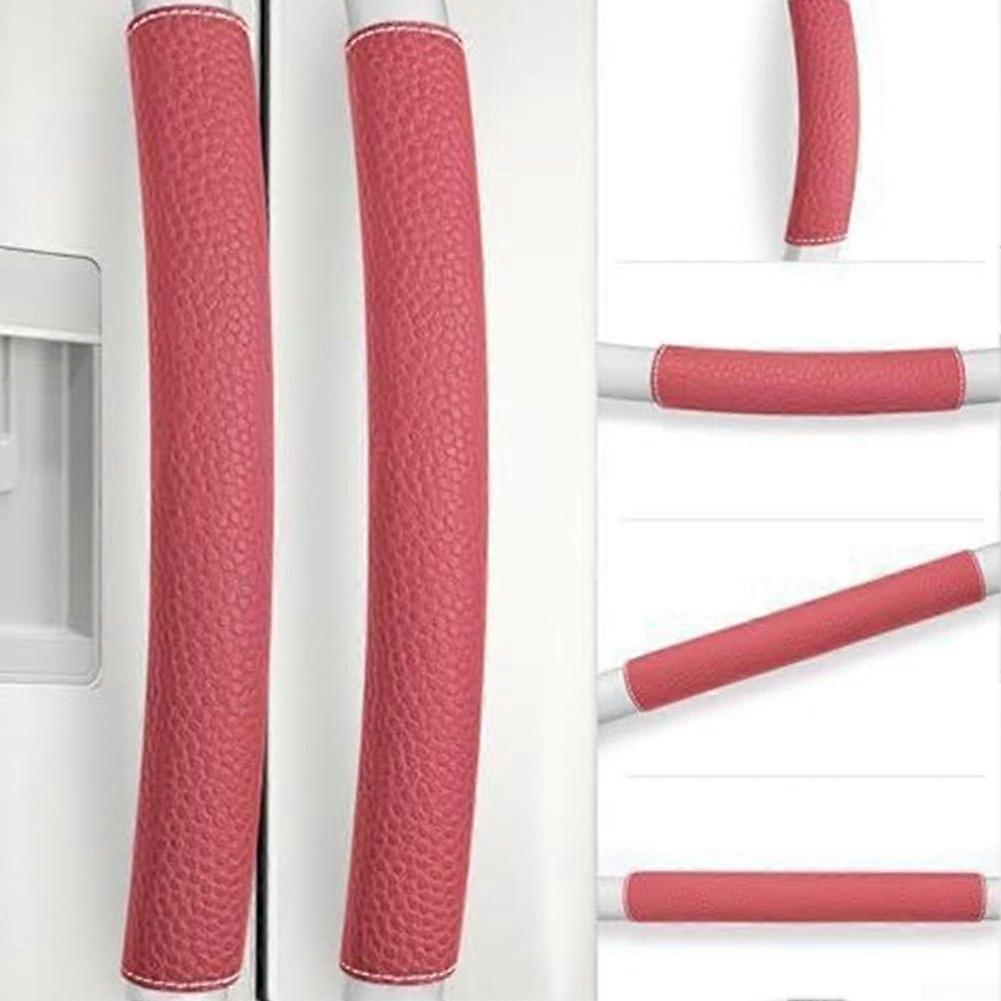 PU Leather Refrigerator Handle Cover Scratch Resistant Washable Fridge Handle Protector SRed