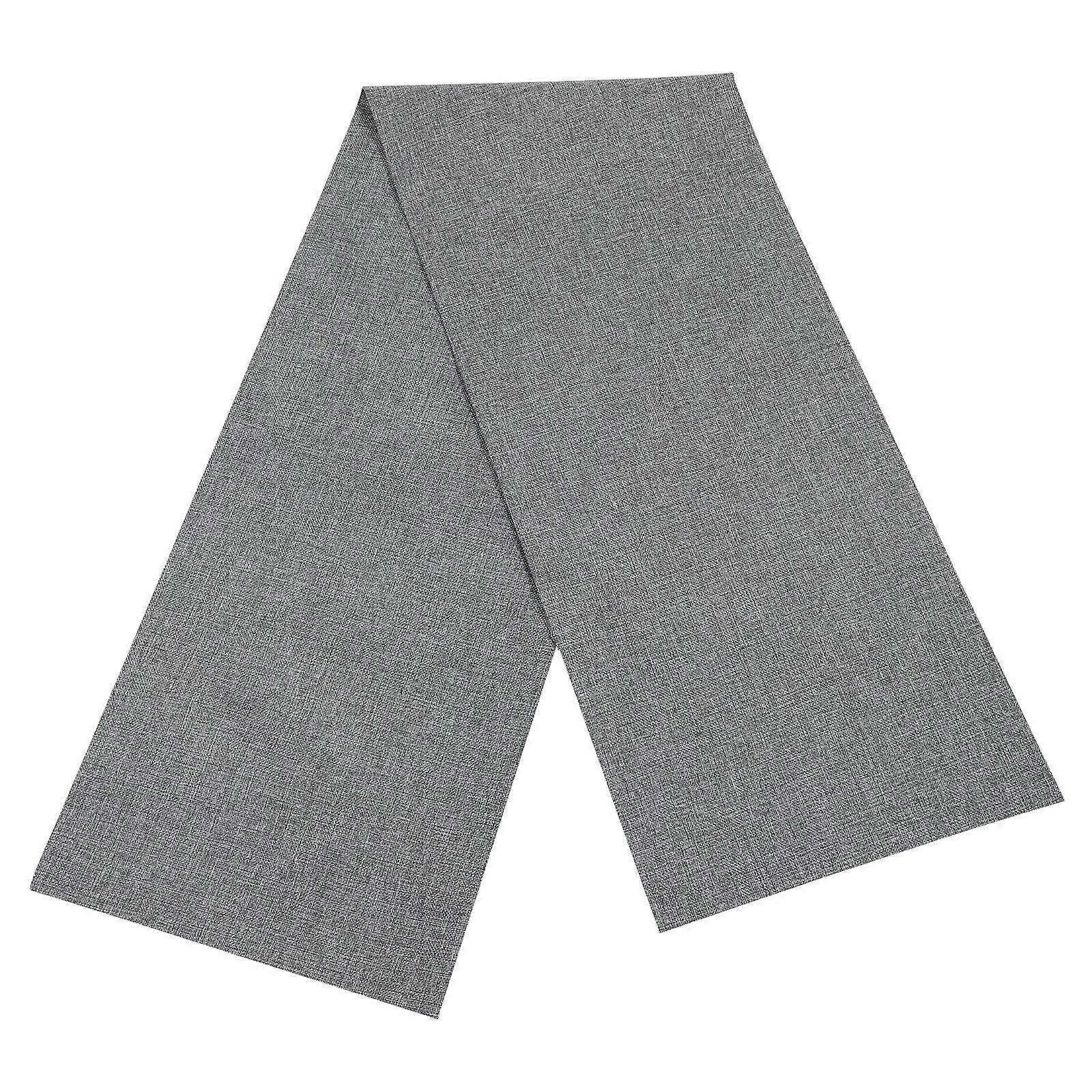 Double-Sided Table Runner Linen Dining Table Runner for 2Pcs Light Grey