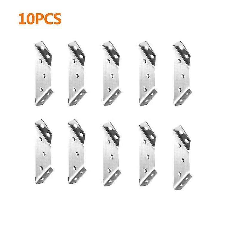 10/20/30Pcs Corner Braces Joint Stainless Steel Angle Code Corner Bracket Trapeziform Angle Code Shelf Support Fastener Brackets