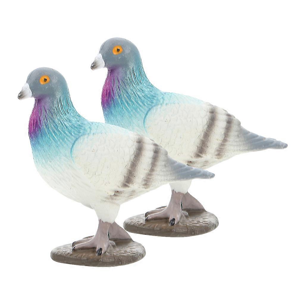 Garden Doves Plastic Doves Figurines Artificial Decoration 2Pcs Set