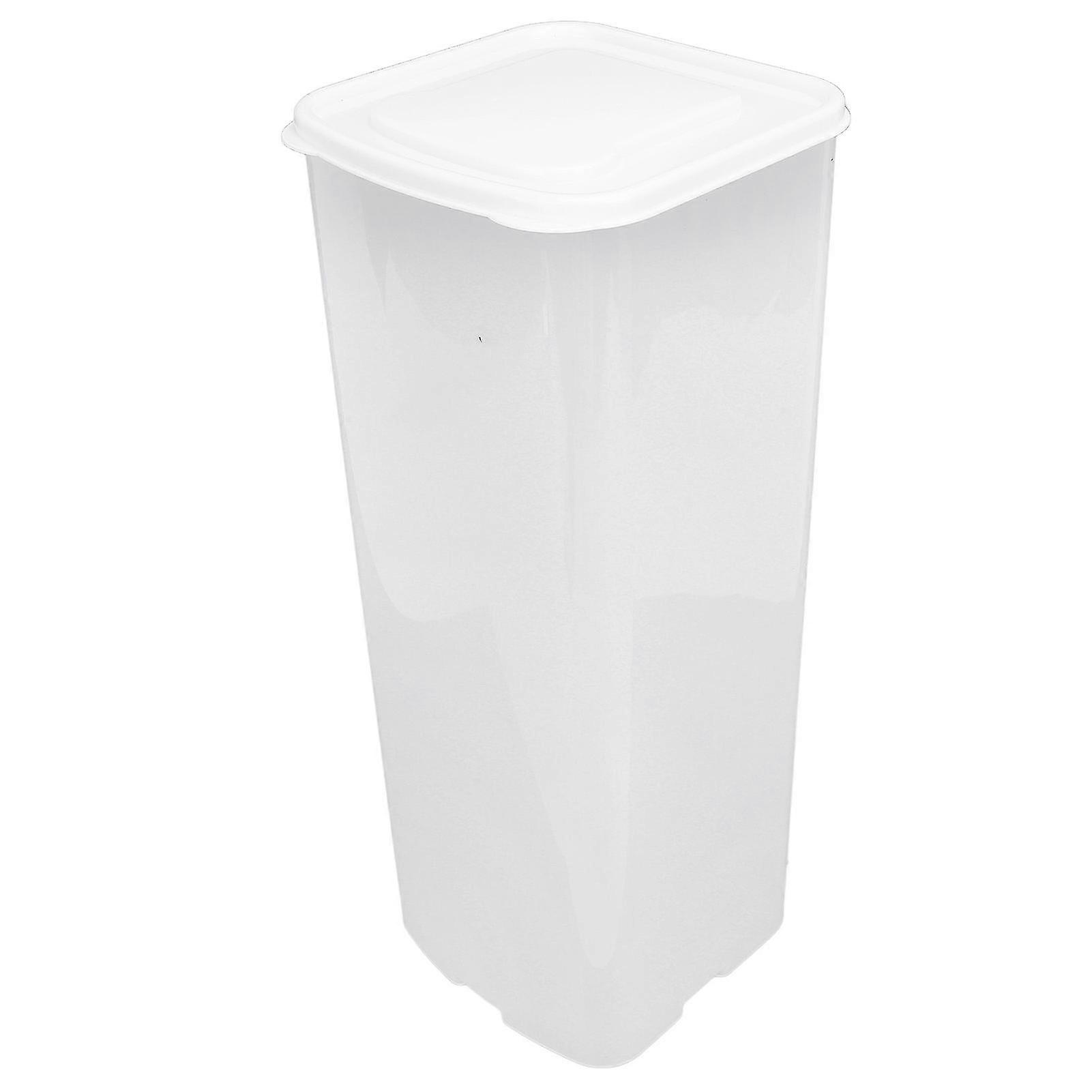 Plastic Bread Storage Container 13x13x34cm Transparent with Lid 26s