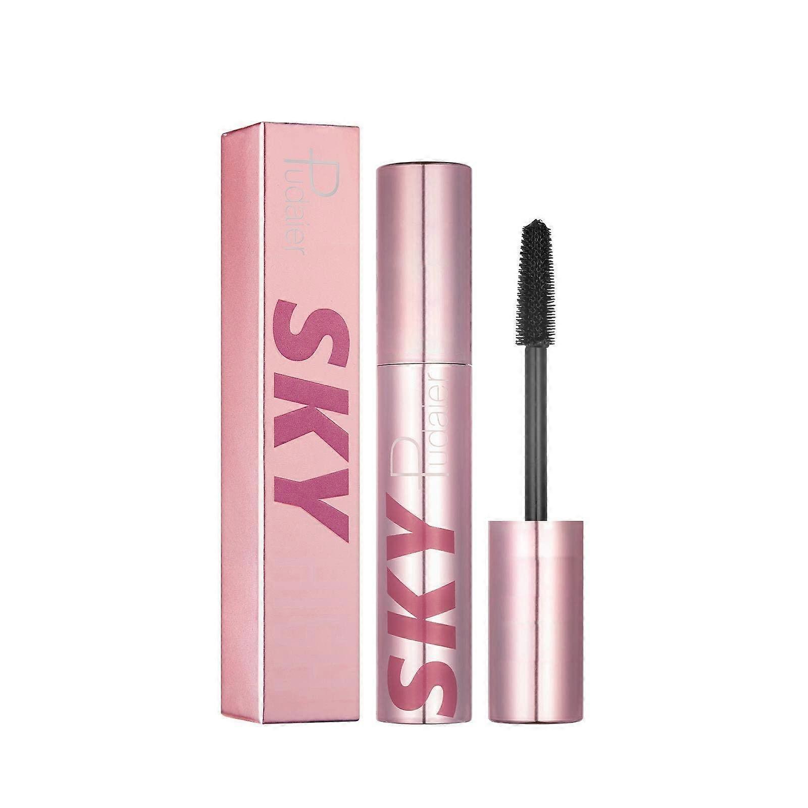 4D Silk Fiber Waterproof Mascara, Lengthening Volumizing SmudgeProof LongLasting Lash