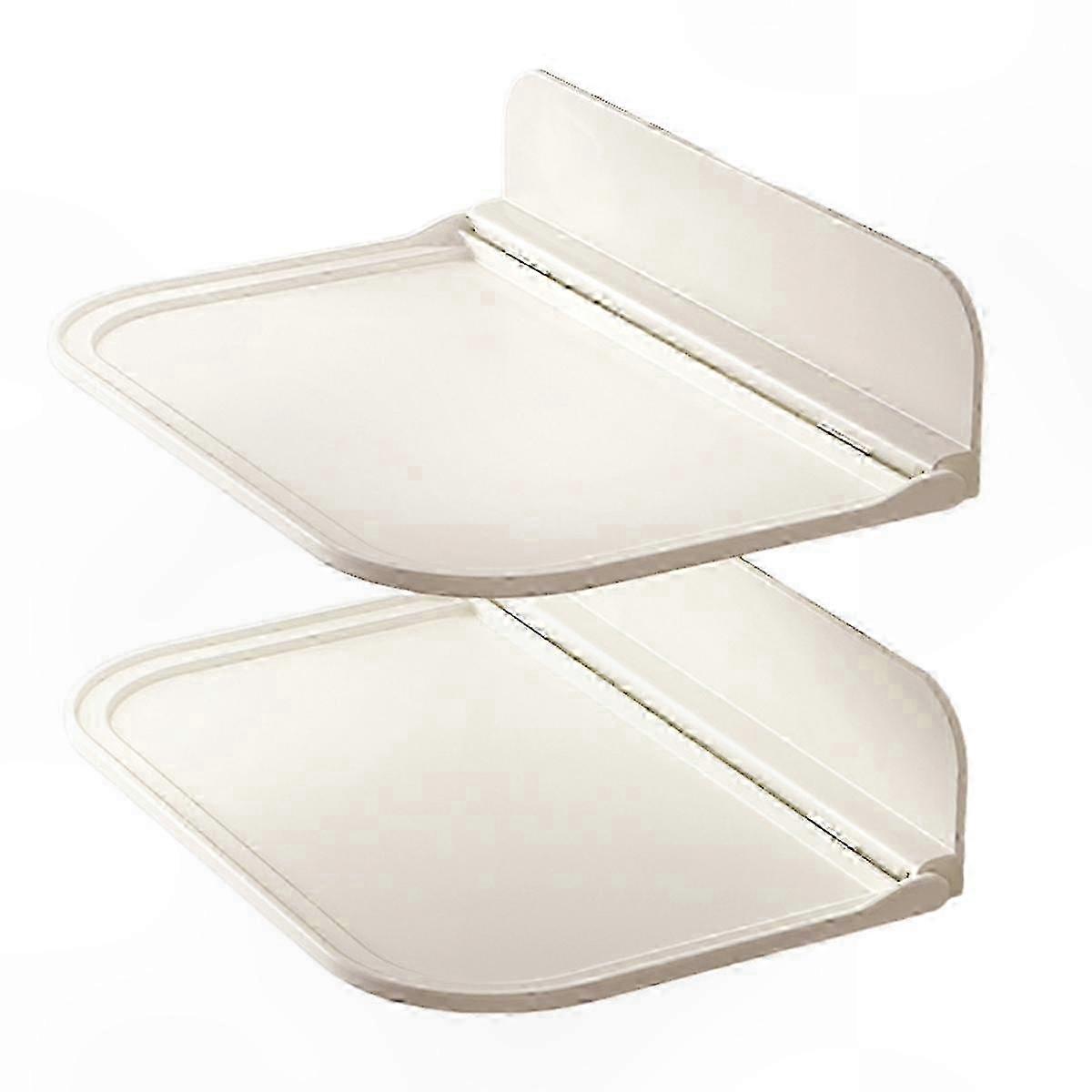 2-Pack Foldable Wall-Mounted Storage Shelf for Bedroom, Kitchen, Bathroom Organization Holder