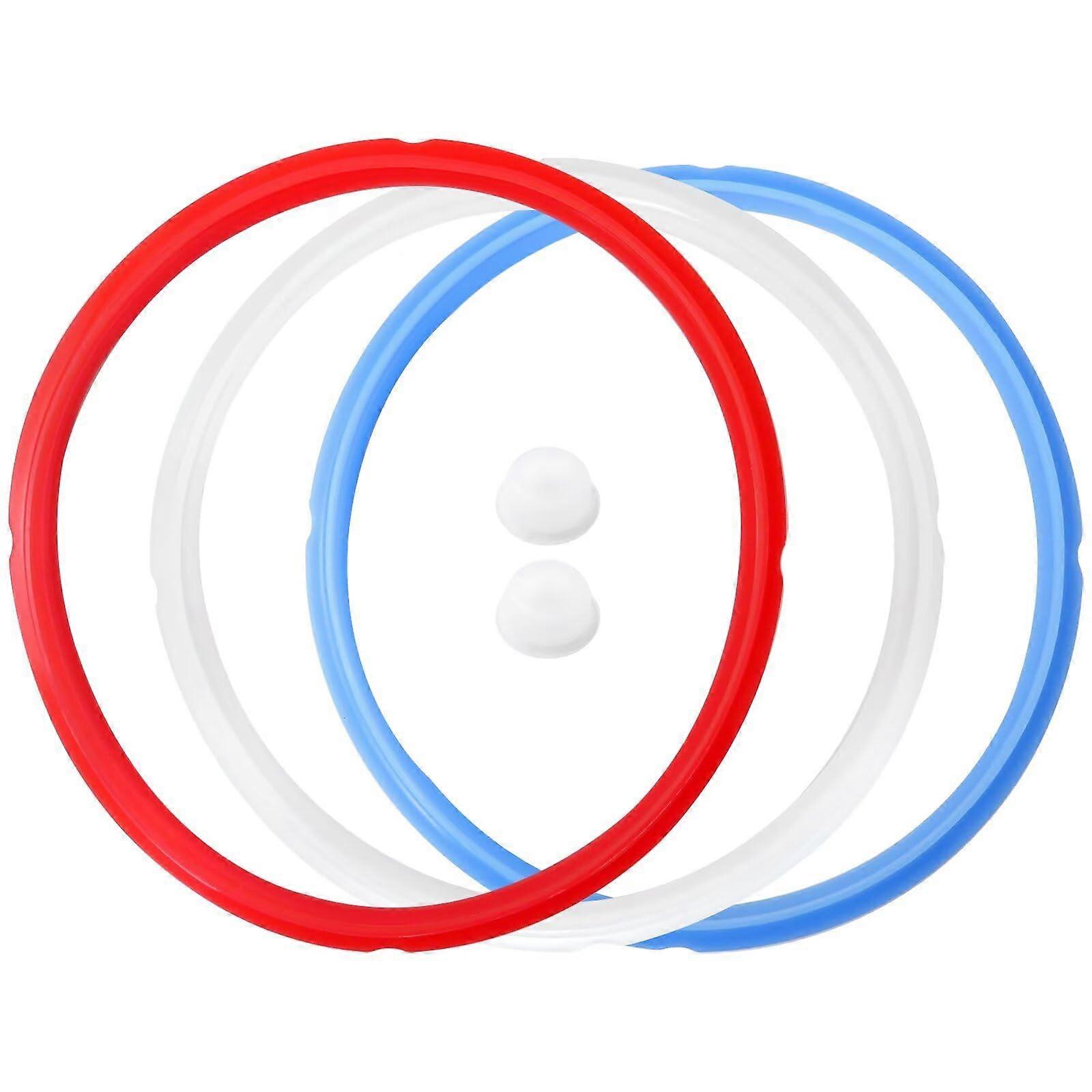 8QT Silicone Sealing Ring Replacement 3Pack with Float Valve, Dishwasher Safe for Instant Pot