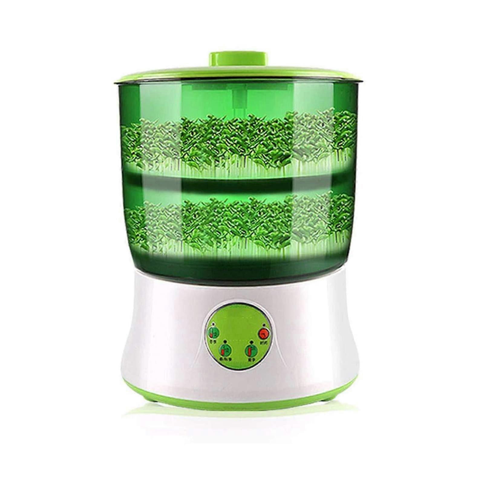 Bean Sprouts Maker with Automatic Watering, 2Layer Food Grade Seed Sprouter 110V for Home