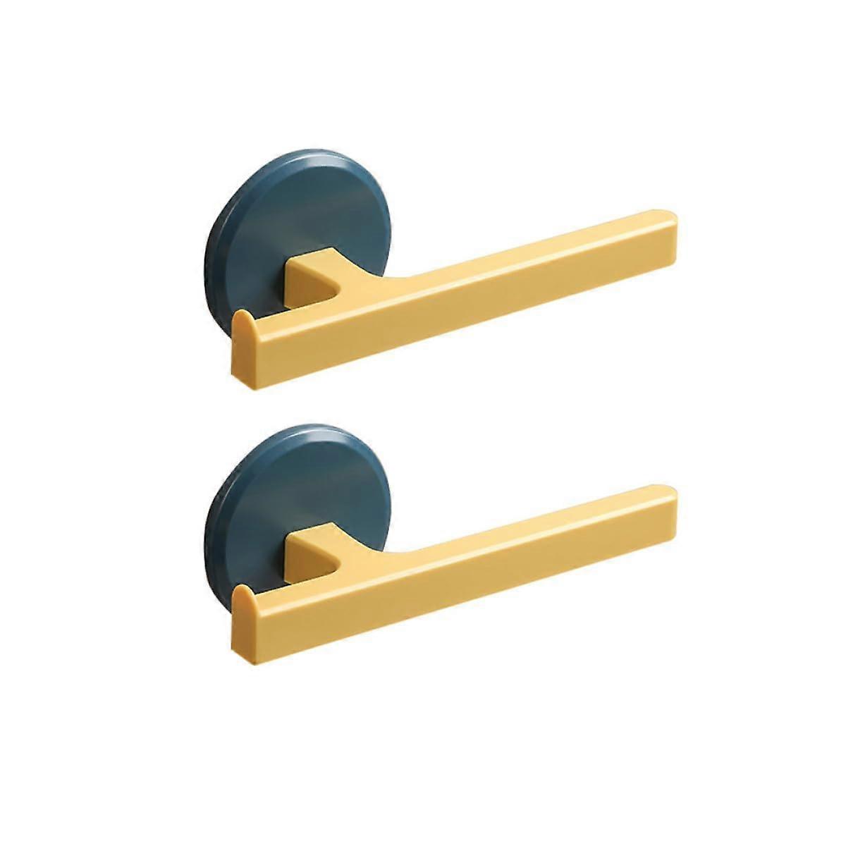 2PCS Rustproof Wall Mounted Towel Rack Punch SpaceSaving Bathroom and Kitchen Holder