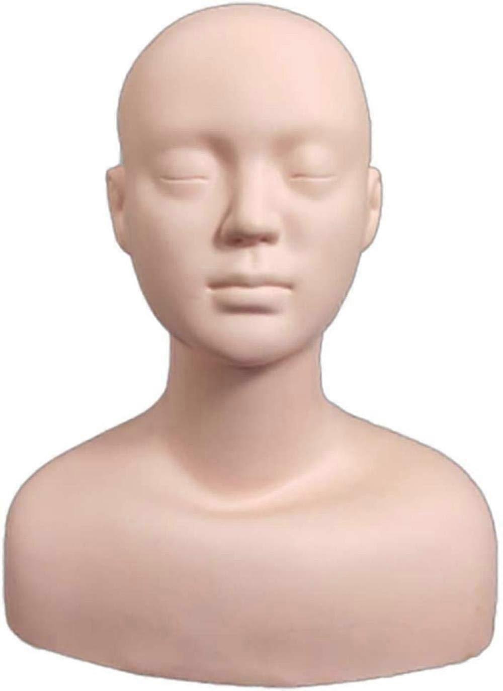 Mannequin Head PVC Half Head for Salon Training Wig and Hat Display Stand