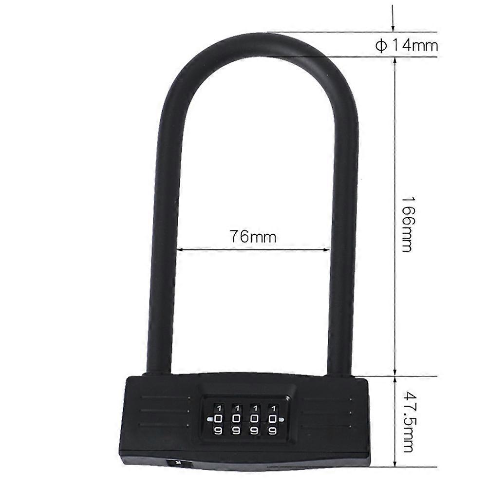 Coded Lock for Bike U-Shaped Lock with Password Anti Theft