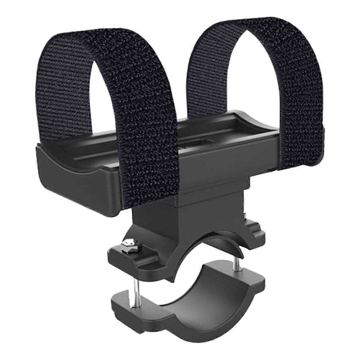 Bike Handlebar Mount for Flashlight Camera Stopwatch, Durable Plastic Bicycle Holder Black