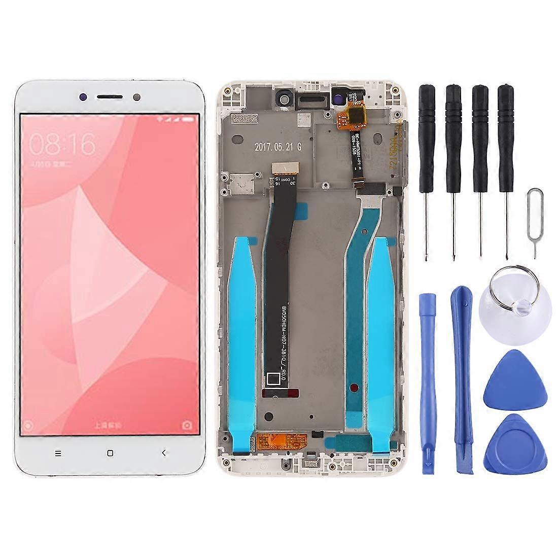 White Full Display Replacement LCD Screen with Frame and Touch Digitizer Assembly for Xiaomi Redmi 4X