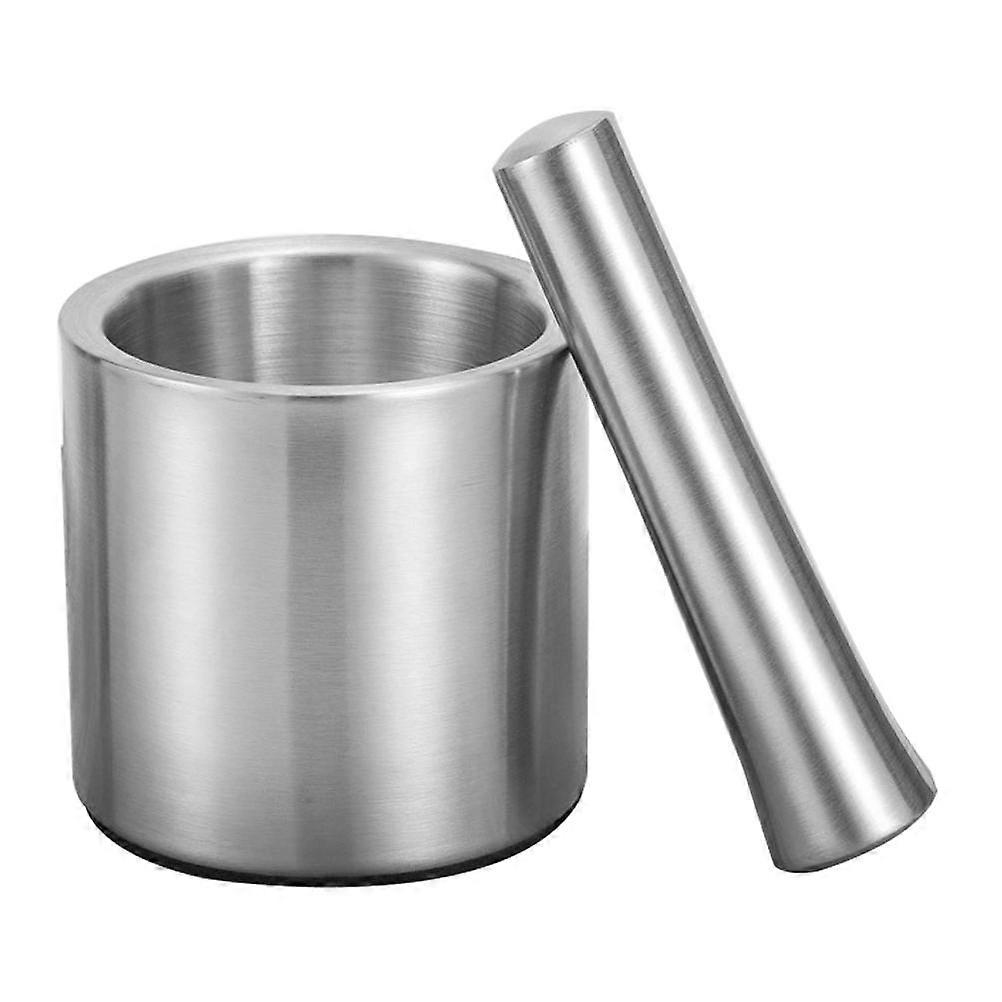 Manual Garlic Crushers Grinding Pestle for Kitchen Use 1Set Silver