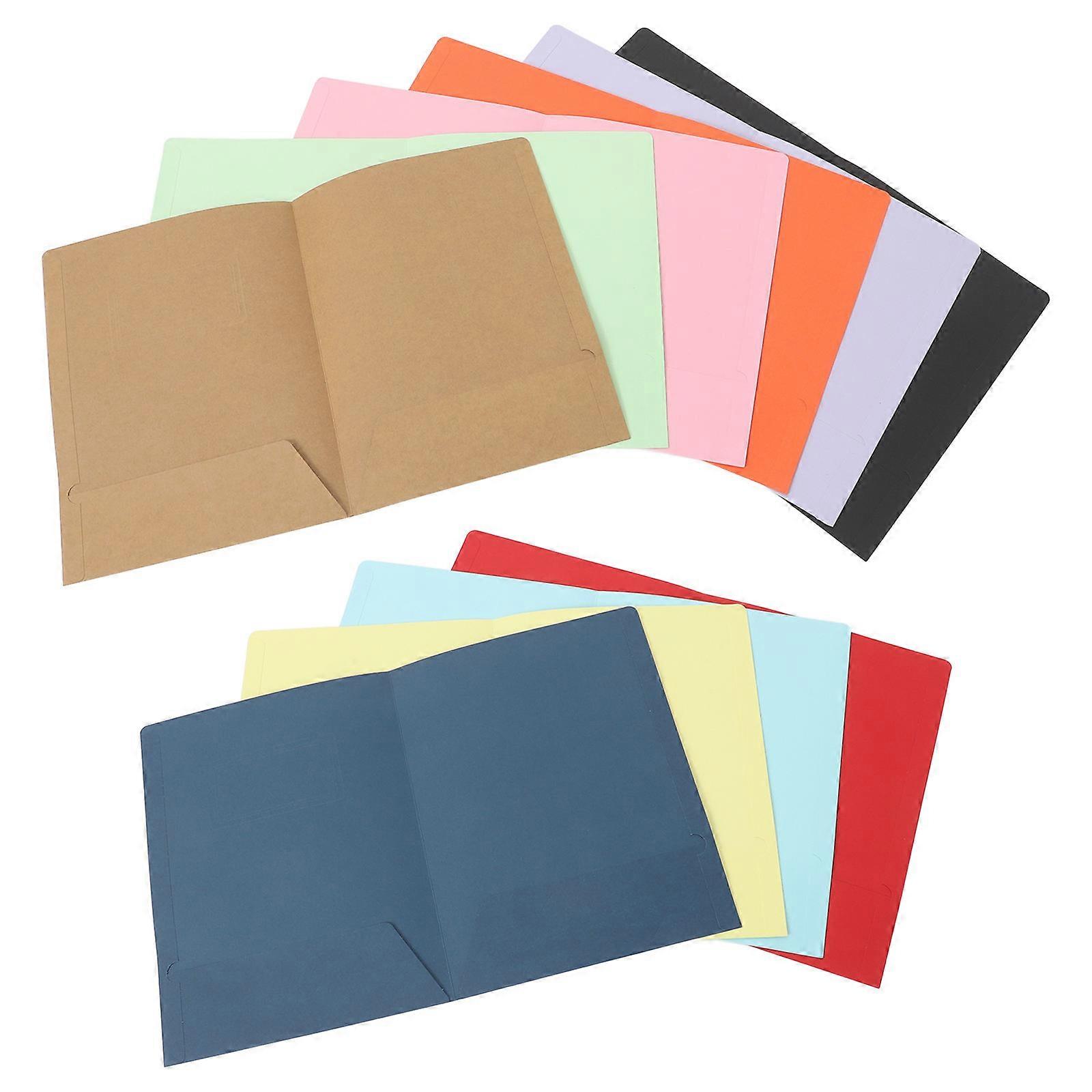 Paper Document Folder for Storage 30Pcs Reinforced Dual Pocket Organizer Set