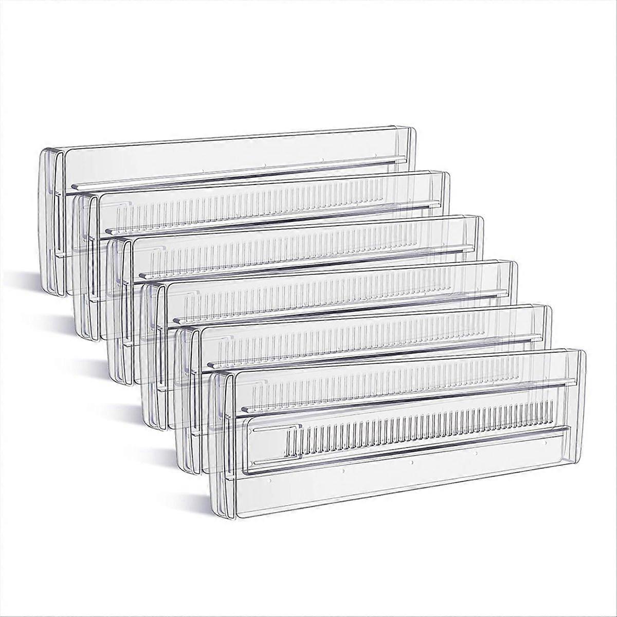 6 Pack Drawer Dividers, Adjustable Drawer Divider(11.8 -19.7 inch)