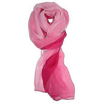 Eleganter Damen-Seidenschal, Chiffon-Schal, Farbverlauf, Sonnenschutz, dünn