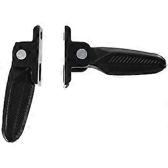 Reposapiés traseros para bicicleta eléctrica con pedales plegables (1 par), color nailon negro.