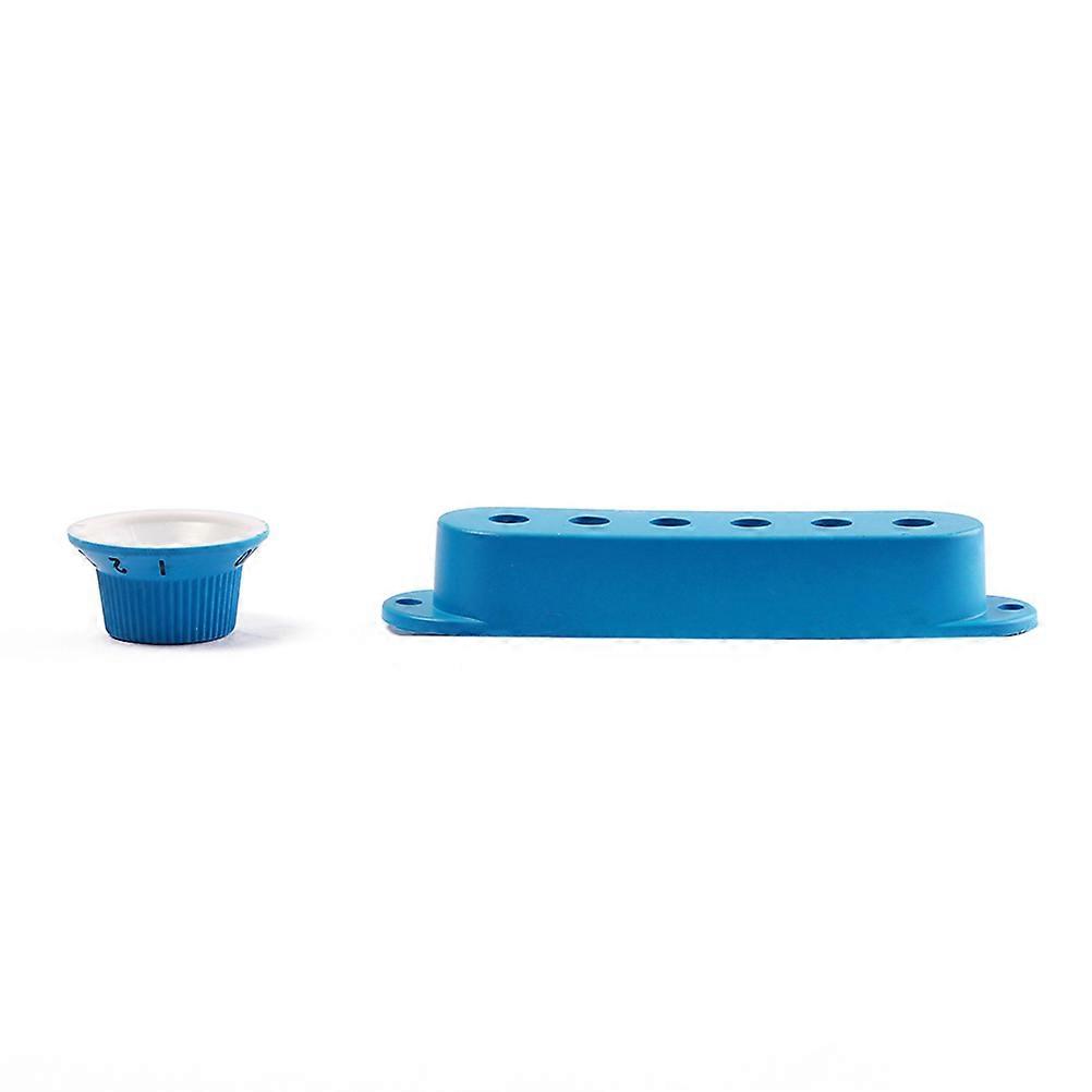 Strat Guitar Pickup Covers Knobs Switch Tip Set for Stratocaster Replacement Accessory Kit Dark Blue