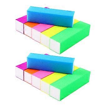 Neglebuffere Manicure Svampeblokke til Neglelakering 12 stk. assorterede farver