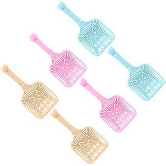 Pet Litter Plastic for Effective Cat Sand Scooping 6Pcs Assorted Color