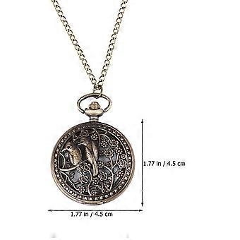 Retro Watch Zinc Alloy Classic Delicate Quartz Pocket Watch for Decoration 1Pcs
