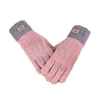 Women Full Fingers Gloves Ladies Gloves Mittens- Gloves Knitted