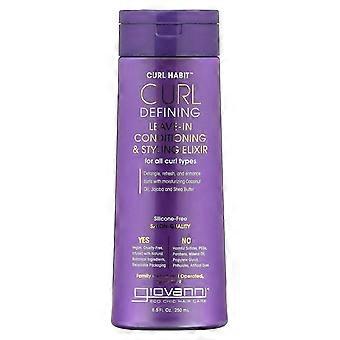 Giovanni, Curl Habit, Curl Defining Leave-In Conditioning & Styling Elixir, For All Curl Types, 8.5 