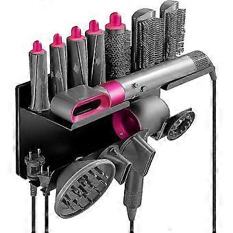 Supporto per montaggio a parete per Dyson Airwrap Styler, per asciugacapelli Dyson Supersonic, supporto per archiviazione 2 in 1