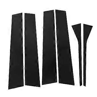 6 Pcs Side Door Window Cover Gloss Black Mirror Effect Pillar Posts Decal Trim Set for Sedan 2005.5?2011