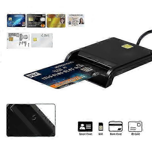 USB Smart Card Reader CAC Universal Access Compatible SIM/ATM/IC/ID Card 1pc