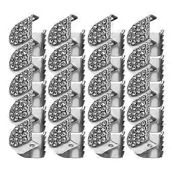 20Pcs Rhinestone Shoelace Locks Lace Buckles Shoe Clips