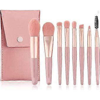 8pcs Cosmetic Makeup Brushes Set Eyeshadow Lip Brush ( Pink )