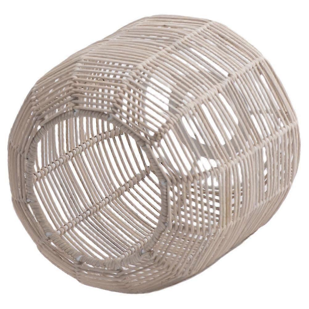Coffee Rattan Pendant Lamp Shade for E27 Bulb Replacement